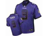 Youth Nike Baltimore Ravens #9 Justin Tucker Limited Purple Drift Fashion NFL Jersey