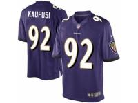 Youth Nike Baltimore Ravens #92 Bronson Kaufusi Limited Purple Team Color NFL Jersey