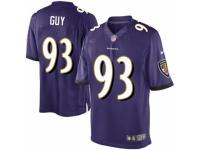 Youth Nike Baltimore Ravens #93 Lawrence Guy Limited Purple Team Color NFL Jersey