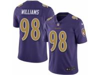 Youth Nike Baltimore Ravens #98 Brandon Williams Limited Purple Rush NFL Jersey