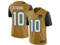 Youth Nike Jacksonville Jaguars #10 Jaelen Strong Limited Gold Rush Vapor Untouchable NFL Jersey