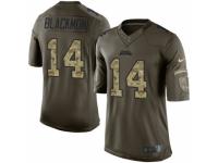 Youth Nike Jacksonville Jaguars #14 Justin Blackmon Limited Green Salute to Service NFL Jersey