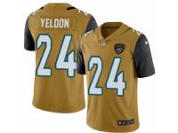 Youth Nike Jacksonville Jaguars #24 T.J. Yeldon Limited Gold Rush NFL Jersey