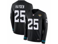 Youth Nike Jacksonville Jaguars #25 D.J. Hayden Limited Black Therma Long Sleeve NFL Jersey