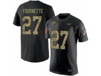 Youth Nike Jacksonville Jaguars #27 Leonard Fournette Black Camo Salute to Service T-Shirt