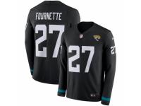 Youth Nike Jacksonville Jaguars #27 Leonard Fournette Limited Black Therma Long Sleeve NFL Jersey