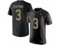 Youth Nike Jacksonville Jaguars #3 Brad Nortman Black Camo Salute to Service T-Shirt