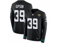 Youth Nike Jacksonville Jaguars #39 Tashaun Gipson Limited Black Therma Long Sleeve NFL Jersey