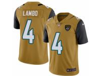 Youth Nike Jacksonville Jaguars #4 Josh Lambo Limited Gold Rush Vapor Untouchable NFL Jersey