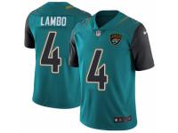 Youth Nike Jacksonville Jaguars #4 Josh Lambo Teal Green Team Color Vapor Untouchable Limited Player NFL Jersey