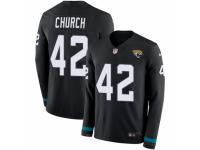 Youth Nike Jacksonville Jaguars #42 Barry Church Limited Black Therma Long Sleeve NFL Jersey