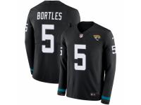 Youth Nike Jacksonville Jaguars #5 Blake Bortles Limited Black Therma Long Sleeve NFL Jersey