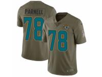 Youth Nike Jacksonville Jaguars #78 Jermey Parnell Limited Olive 2017 Salute to Service NFL Jersey