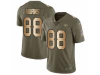 Youth Nike Jacksonville Jaguars #88 Allen Hurns Limited Olive/Gold 2017 Salute to Service NFL Jersey