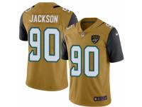 Youth Nike Jacksonville Jaguars #90 Malik Jackson Limited Gold Rush NFL Jersey