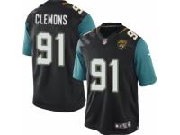 Youth Nike Jacksonville Jaguars #91 Chris Clemons Limited Black Alternate NFL Jersey