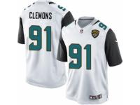 Youth Nike Jacksonville Jaguars #91 Chris Clemons Limited White NFL Jersey