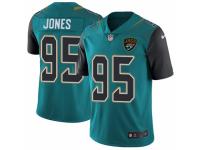 Youth Nike Jacksonville Jaguars #95 Abry Jones Teal Green Team Color Vapor Untouchable Limited Player NFL Jersey