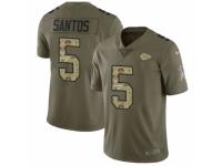 Youth Nike Kansas City Chiefs #5 Cairo Santos Limited Olive/Camo 2017 Salute to Service NFL Jersey
