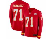 Youth Nike Kansas City Chiefs #71 Mitchell Schwartz Limited Red Therma Long Sleeve NFL Jersey