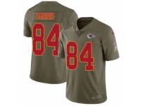 Youth Nike Kansas City Chiefs #84 Demetrius Harris Limited Olive 2017 Salute to Service NFL Jersey