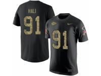 Youth Nike Kansas City Chiefs #91 Tamba Hali Black Camo Salute to Service T-Shirt
