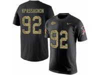 Youth Nike Kansas City Chiefs #92 Tanoh Kpassagnon Black Camo Salute to Service T-Shirt