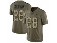 Youth Nike Seattle Seahawks #28 Justin Coleman Limited Olive/Camo 2017 Salute to Service NFL Jersey