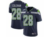 Youth Nike Seattle Seahawks #28 Justin Coleman Navy Blue Team Color Vapor Untouchable Limited Player NFL Jersey