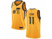 Youth Nike Utah Jazz #11 Dante Exum  Gold NBA Jersey Statement Edition