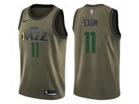 Youth Nike Utah Jazz #11 Dante Exum Swingman Green Salute to Service NBA Jersey