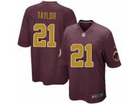 Youth Nike Washington Redskins #21 Sean Taylor Limited Burgundy Red Gold Number Alternate 80TH Anniversary NFL Jersey