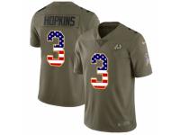 Youth Nike Washington Redskins #3 Dustin Hopkins Limited Olive/USA Flag 2017 Salute to Service NFL Jersey