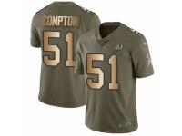 Youth Nike Washington Redskins #51 Will Compton Limited Olive/Gold 2017 Salute to Service NFL Jersey
