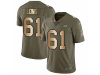 Youth Nike Washington Redskins #61 Spencer Long Limited Olive/Gold 2017 Salute to Service NFL Jersey