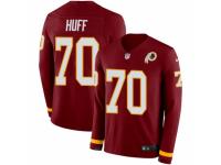 Youth Nike Washington Redskins #70 Sam Huff Limited Burgundy Therma Long Sleeve NFL Jersey
