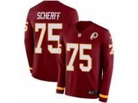 Youth Nike Washington Redskins #75 Brandon Scherff Limited Burgundy Therma Long Sleeve NFL Jersey