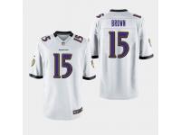 Youth Ravens #15 Marquise Brown 2019 NFL Draft Game Jersey - White