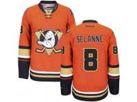 Youth Reebok Anaheim Ducks #8 Teemu Selanne Premier Orange Third NHL Jersey