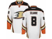 Youth Reebok Anaheim Ducks #8 Teemu Selanne Premier White Away NHL Jersey