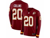 Youth Washington Redskins #20 Landon Collins Limited Burgundy Therma Long Sleeve Football Jersey