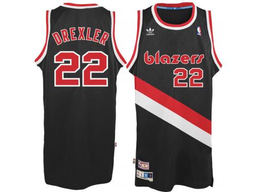 Clyde Drexler Portland Trail Blazers adidas Hardwood Classics Swingman Jersey - Black