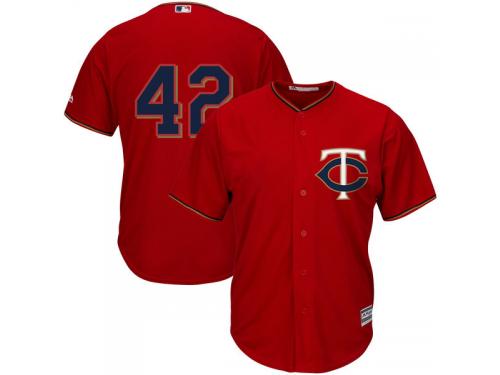 Jackie Robinson Minnesota Twins Majestic Cool Base Jersey - Scarlet