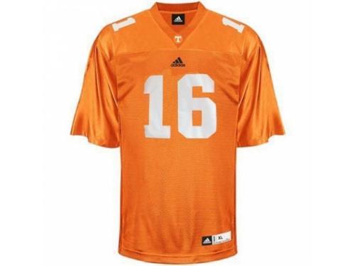 Men Adidas Tennessee Vols #16 Peyton Manning Orange Authentic NCAA Jersey