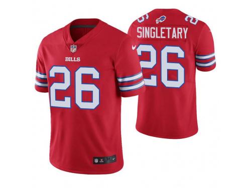 Men Buffalo Bills #26 Devin Singletary Red Vapor Untouchable Limited Jersey