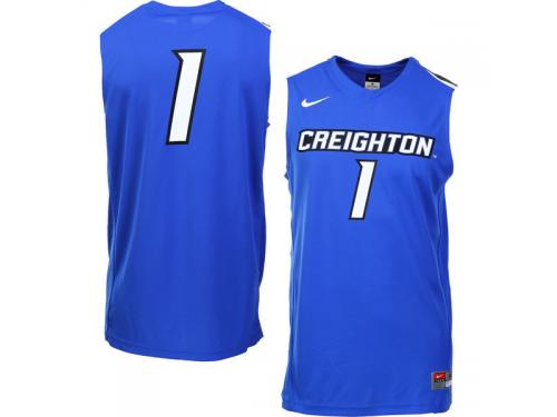 Men Creighton Bluejays #1 Nike Replica Jersey C Royal Blue