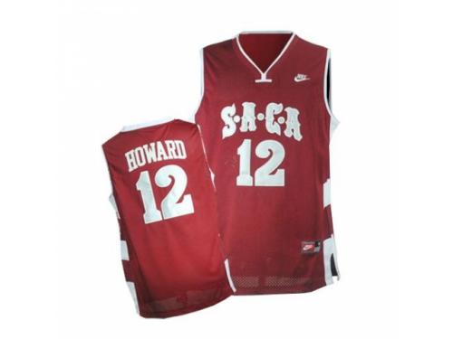 Men Nike SACA #12 Dwight Howard Red Basketball Authentic NCAA Jersey