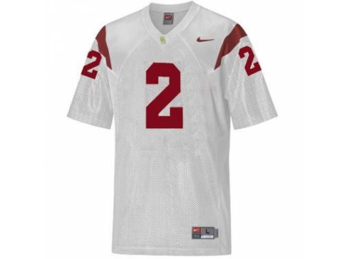 Men Nike USC Trojans #2 Robert Woods White Authentic NCAA Jersey