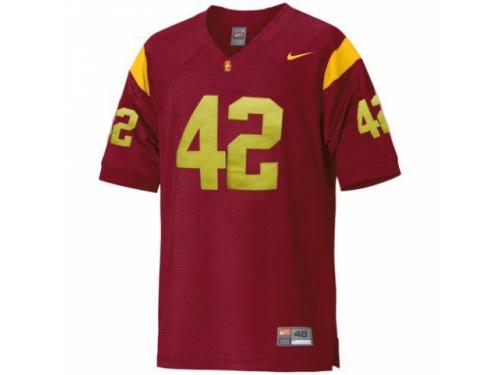 Men Nike USC Trojans #42 Ronnie Lott Red Authentic NCAA Jersey Buy Good Jer