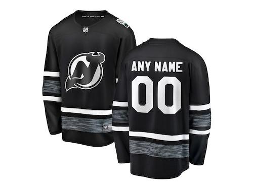 Men's New Jersey Devils Adidas Black Customized Authentic 2019 All-Star NHL